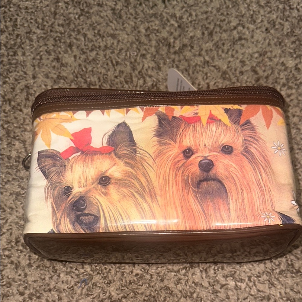 Dog Makeup Bag/ Travel bag with bag strap